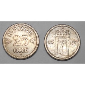 NORWAY 25 Ore 1957