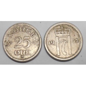 NORWAY 25 Ore 1953