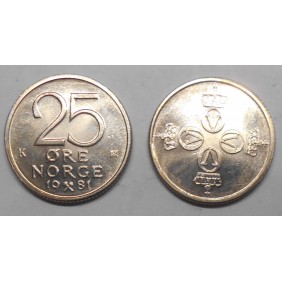 NORWAY 25 Ore 1981