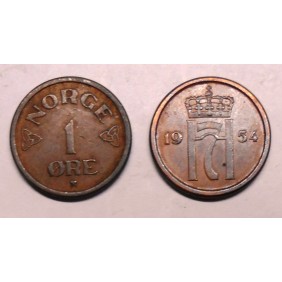 NORWAY 1 Ore 1954