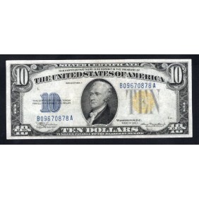 USA 10 Dollars 1934A Yellow...