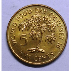 SEYCHELLES 5 Cents 1981...