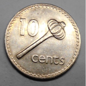 FIJI 10 Cents 1985