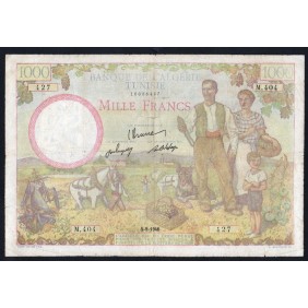 TUNISIA 1000 Francs 05.09.1946