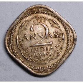 BRITISH INDIA 2 Annas 1946 C