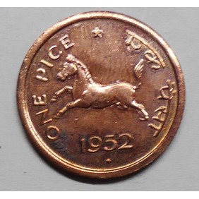 INDIA 1 Pice 1952 B