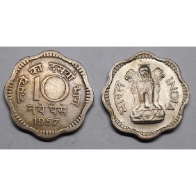 INDIA 10 Paise 1957 C
