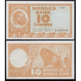 NORWAY 10 Kroner 1966