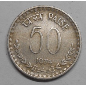 INDIA 50 Paise 1974 B