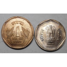 INDIA 1 Rupee 1986 B