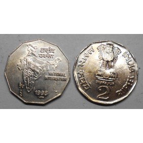 INDIA 2 Rupees 1998 P