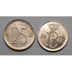 BELGIUM 25 Centimes 1975...