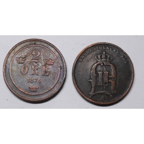 SWEDEN 2 Ore 1874