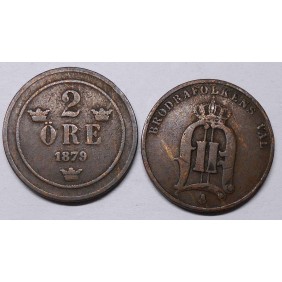 SWEDEN 2 Ore 1879