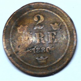 SWEDEN 2 Ore 1880