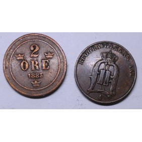 SWEDEN 2 Ore 1883