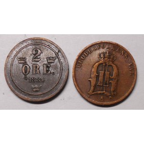SWEDEN 2 Ore 1884 Open 4