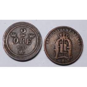 SWEDEN 2 Ore 1885