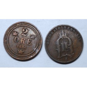 SWEDEN 2 Ore 1886