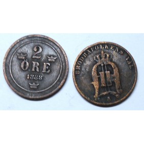 SWEDEN 2 Ore 1888