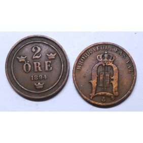 SWEDEN 2 Ore 1894