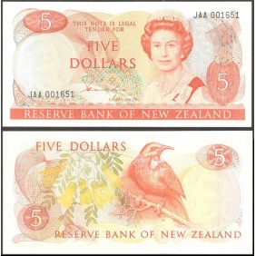 NEW ZEALAND 5 Dollars 1981