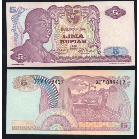 INDONESIA 5 Rupiah 1968...