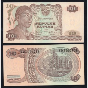 INDONESIA 10 Rupiah 1968...