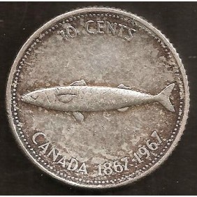 CANADA 10 Cents 1967 AG...