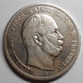 PRUSSIA 5 Mark 1876 C...