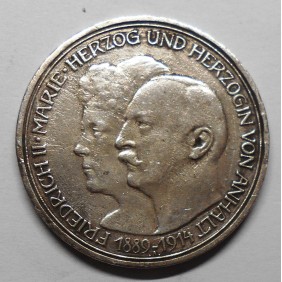 ANHALT- DESSAU 3 Mark 1914...