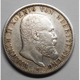 WURTTEMBERG 2 Mark 1896 F...