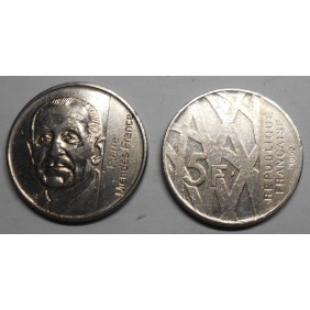 FRANCE 5 Francs 1992 P. Mendes