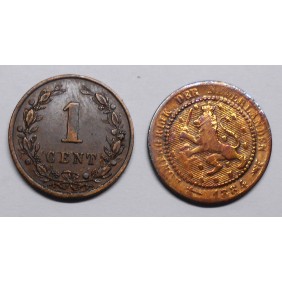 NETHERLANDS 1 Cent 1884