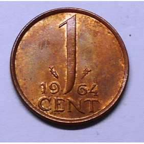 NETHERLANDS 1 Cent 1964