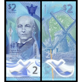 BARBADOS 2 Dollars 2022...