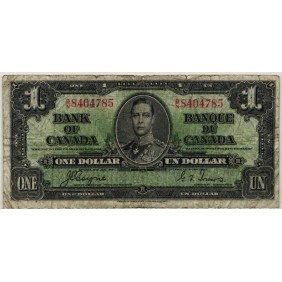 CANADA 1 Dollar 1937