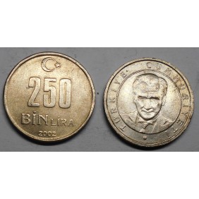 TURKEY 250 Bin Lira 2002