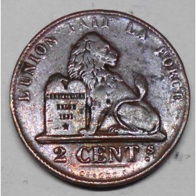 BELGIUM 2 Centimes 1862