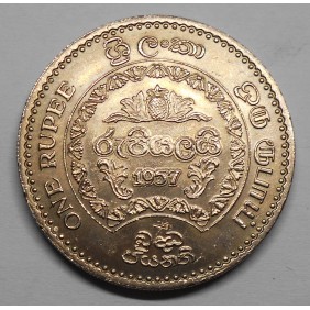 CEYLON 1 Rupee 1957 - 2500...