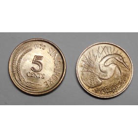 SINGAPORE 5 Cents 1970