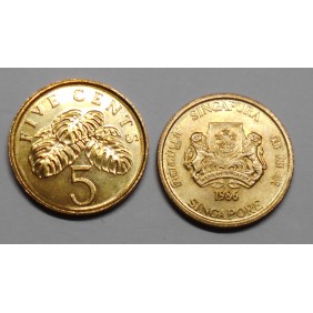 SINGAPORE 5 Cents 1986