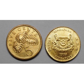 SINGAPORE 5 Cents 1993
