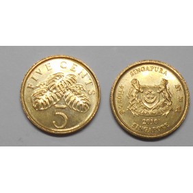 SINGAPORE 5 Cents 2010