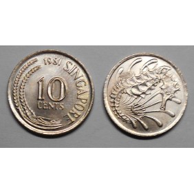 SINGAPORE 10 Cents 1981