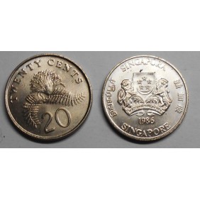 SINGAPORE 20 Cents 1986