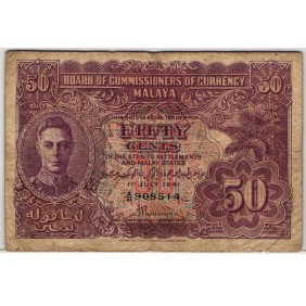 MALAYA 50 Cents 1941