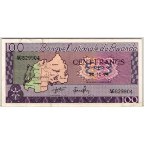 RWANDA 100 Francs 1974