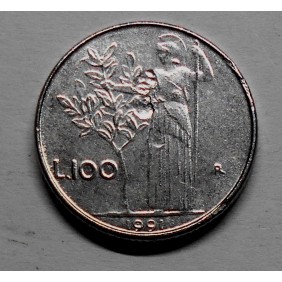 100 Lire 1991 manca spalla...