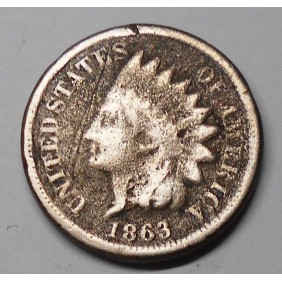USA 1 Cent 1863 Indian Head
